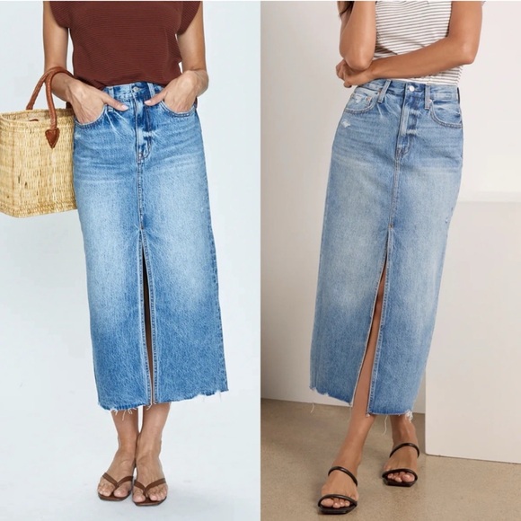 Pistola Alice Midi Portrait Vintage Denim Skirt
